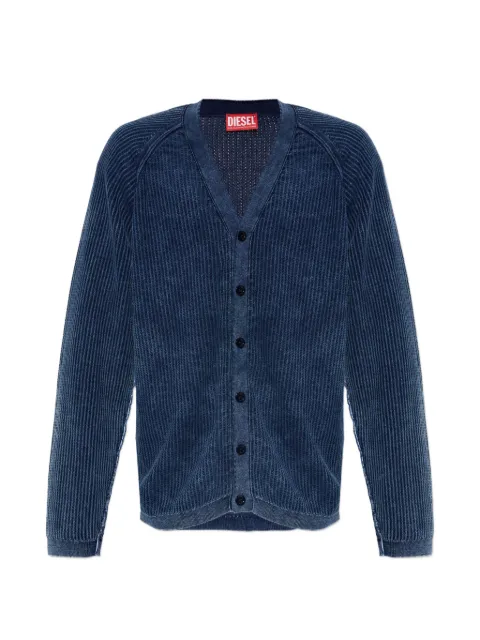 Diesel ribbed-knit K-SCIMI cardigan Blue A239210HNBS