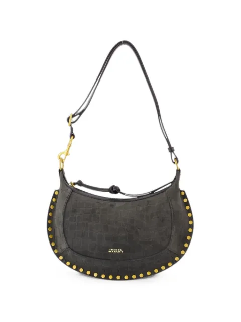 ISABEL MARANT Oskan Moon stud-embellished shoulder bag Grey PP0003FAD3C15M