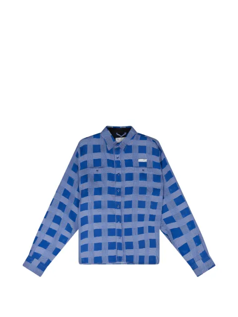 4SDESIGNS plaid-pattern buttoned shirt Blue 4SDMTPS0002