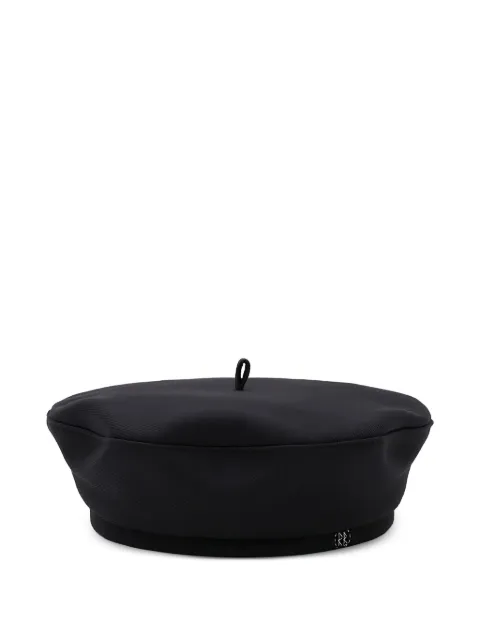 Ruslan Baginskiy monogram-embroidered beret Black MONOGRAMEMBROIDEREDWOOLBERET