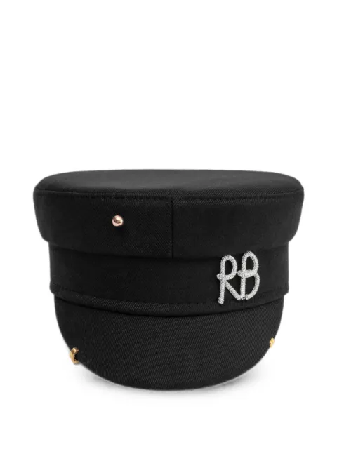 Ruslan Baginskiy pierced cotton baker boy cap Black PIERCEDCOTTONBAKERBOYCAPBLACKNEW
