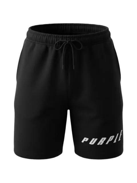 Purple Brand logo-embellished drawstring shorts Black M4218MWBF326