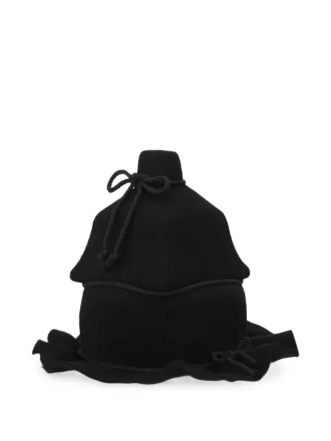 Henrik Vibskov Christo Wrap ruffled hat Black AW26STUDA914