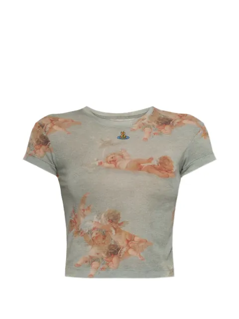 Vivienne Westwood Baby Peru cherub-print T-shirt Grey 1G010019J00BG