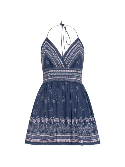 LoveShackFancy Arletta floral-print mini dress Blue D30943359