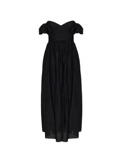 Matteau off-shoulder puffed-sleeve maxi dress Black OFFSHOULDERMIDIDRESS