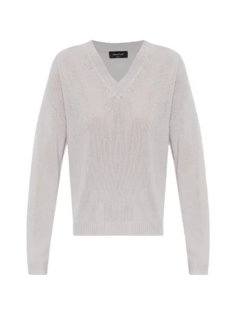 Fabiana Filippi sequin-embellished V-neck sweater Purple MAD216F018M2850000