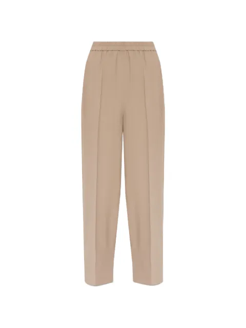 Fabiana Filippi Cady elasticated-waistband stitched-seam trousers Neutrals PAD216F336M2990000