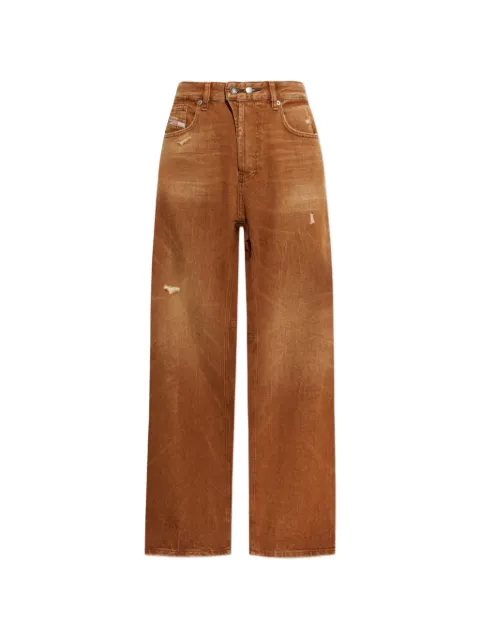 Diesel distressed wide-leg jeans Brown A231470HDBG