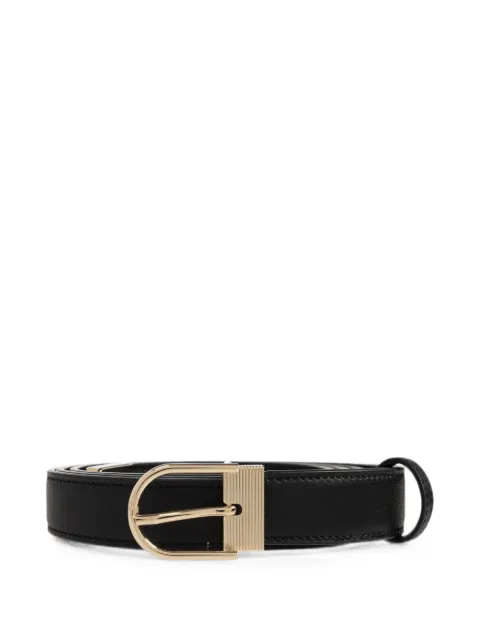 Victoria Beckham D-shaped buckle leather belt Black B226AAC007525A0