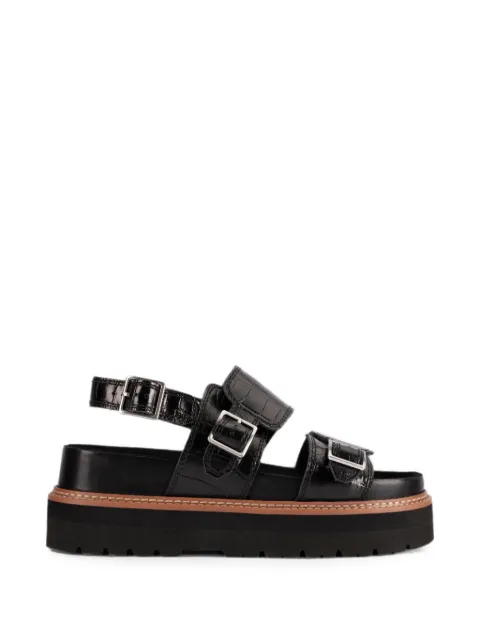 Clarks Originals Orianna Glide croc-effect platform sandals Black 26176641