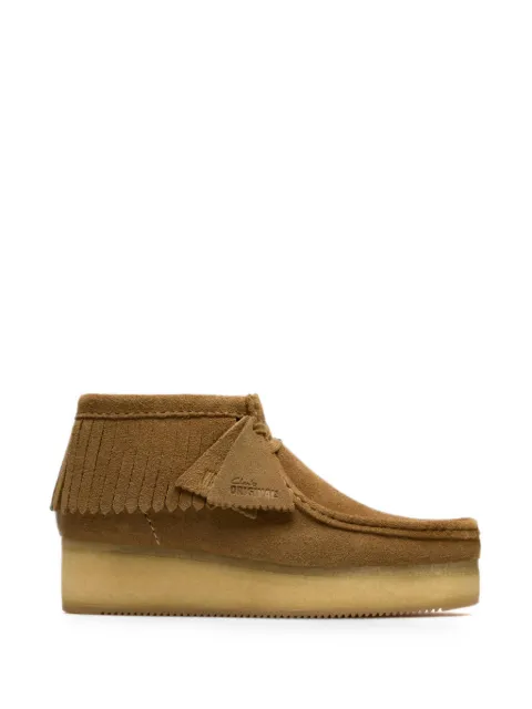 Clarks Originals Wallabee Wedge fringe boots Brown 26182855