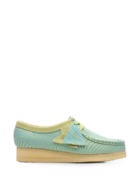 Clarks Originals Wallabee swirl-print Derby shoes Blue 26175834