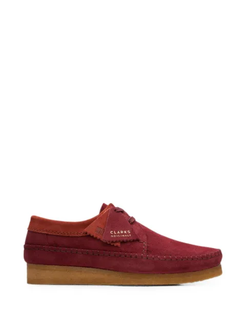 Clarks Originals Weaver suede lace-up Derby shoes Red 26168629