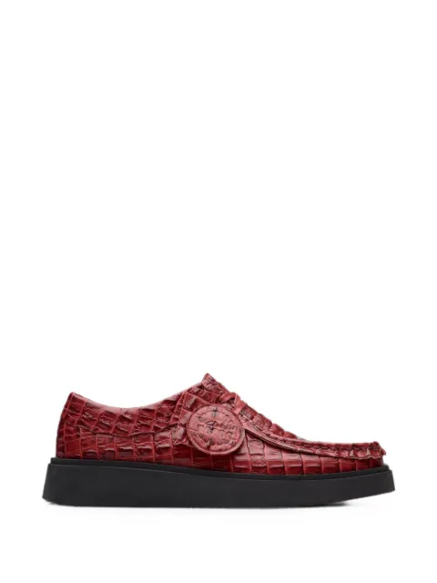 Clarks Originals x Martine Rose Torview croc-effect Derby shoes Red 26183330