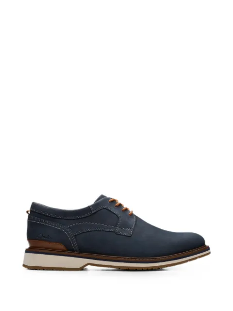 Clarks Originals Monahan Plain leather Oxford shoes Blue 26179978