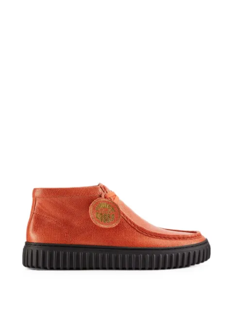 Clarks Originals x Martine Rose Torhill Hi lizard-effect leather boots Orange 26180974