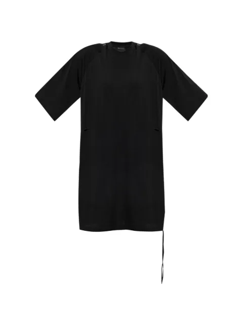 Y-3 stripe-detail drawstring-fastening midi dress Black KS1420