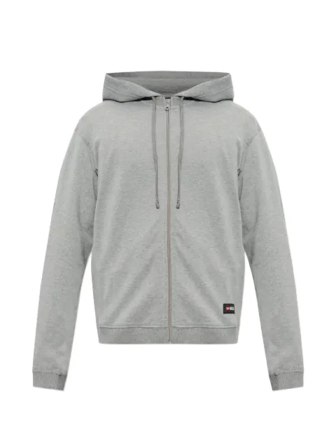 Diesel logo-patch zip-up hoodie Grey A228000SIBH