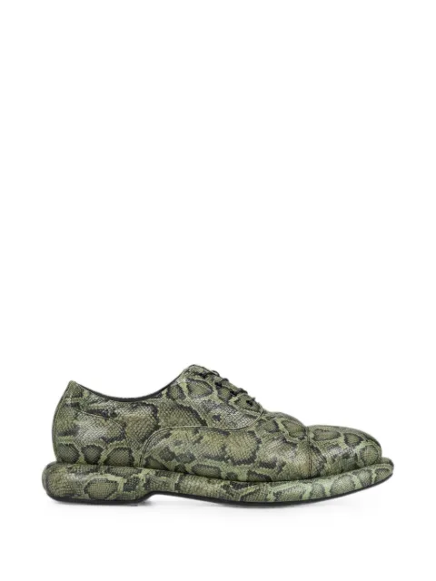 Clarks Originals snake-effect Oxford shoes Green 26178369