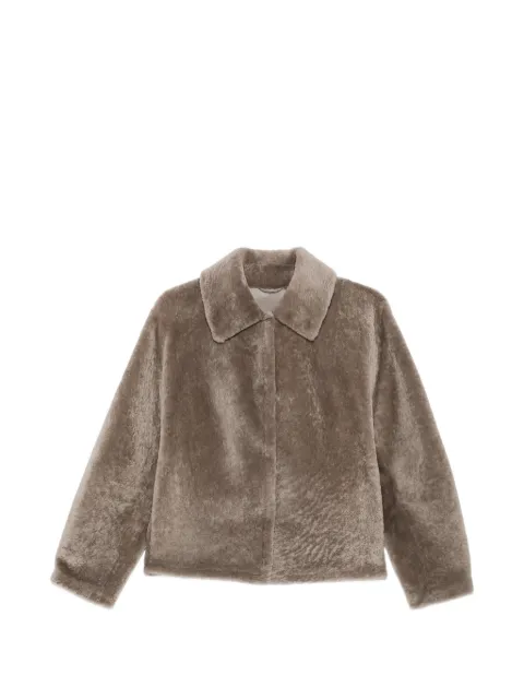 Manzoni 24 shearling-finish collared jacket Grey 26M1332S23N