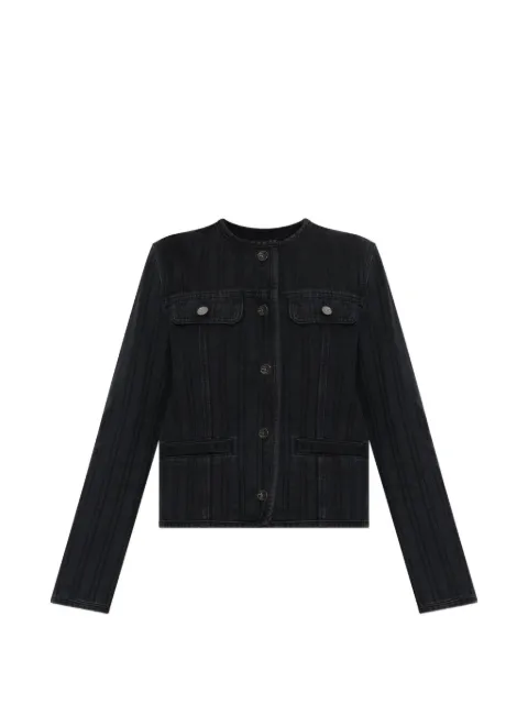 Diesel DE-GRAFY pinstripe denim jacket Black A2356509Q12