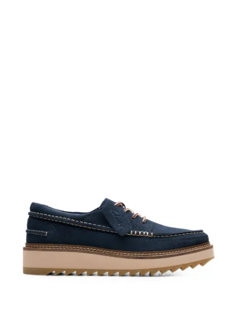 Clarks Originals Clarkhill Lace suede Derby shoes Blue 26176114