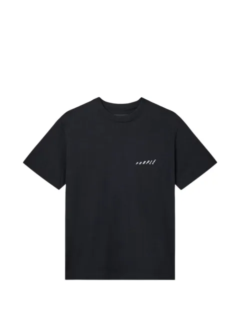 Purple Brand crystal-embellished jersey T-shirt Black P117HJPP326