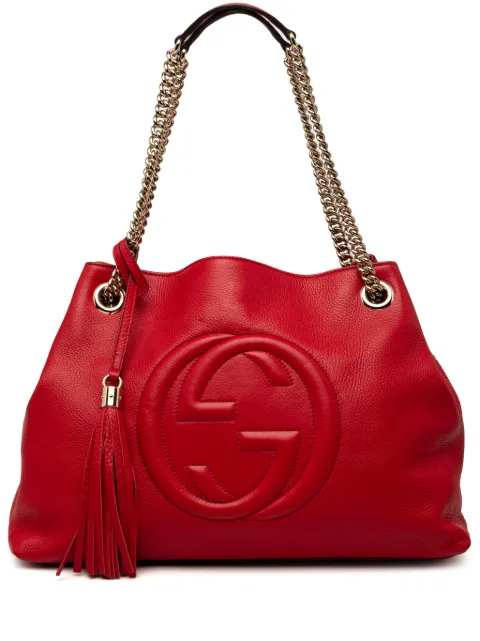 Gucci Pre-Owned 2016-2026 Medium Calfskin Soho Chain tote bag Red KG8KZ75DSU2TN8FW