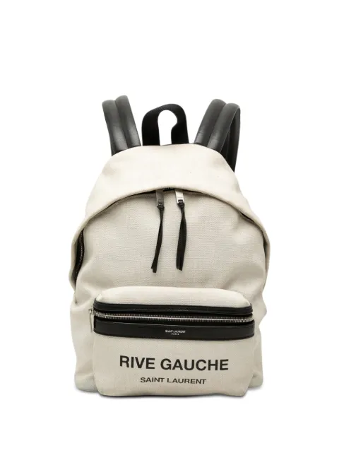 Saint Laurent Pre-Owned 2017 Canvas Rive Gauche City backpack White JSF4QEW8B6VMN8NP