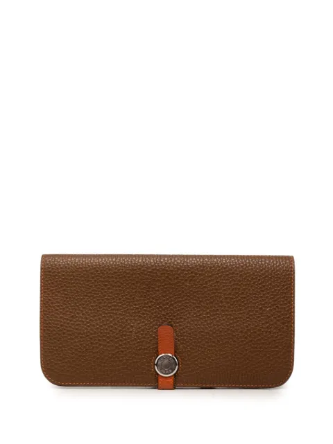 Hermès Pre-Owned 2010 Togo Dogon Duo Wallet GM long wallets Brown 17N7IEQ8LWNEIJVN