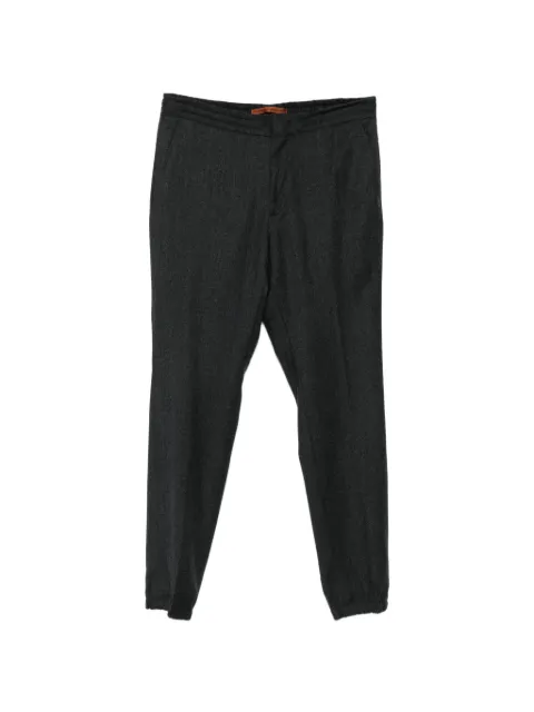 Zegna elasticated-waistband tapered trousers Grey 4ZF741A473V4C1
