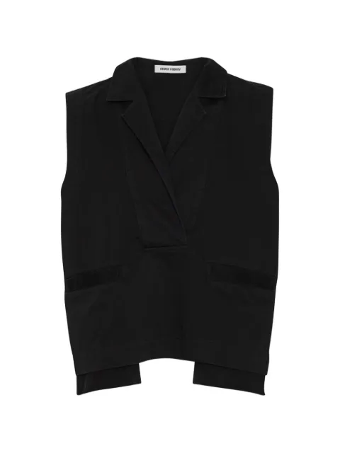 Henrik Vibskov Auto lapel-collar vest Black AW26STUDM216