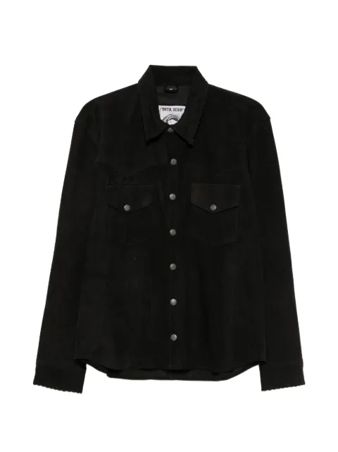 ANTIK DENIM whipstitch-detail western-style shirt Black AM6005