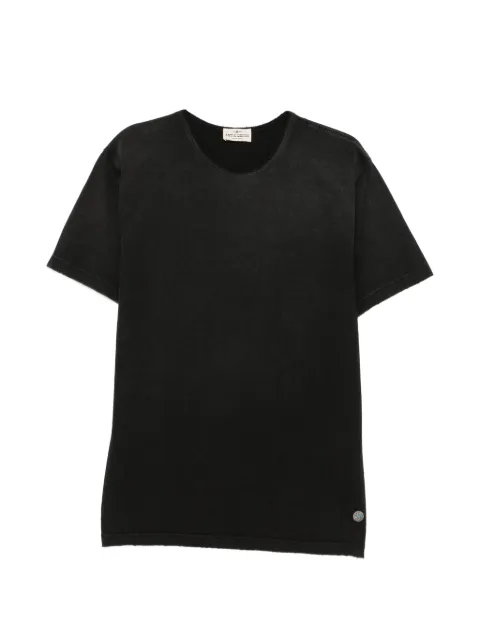 ANTIK DENIM faded-effect logo-plaque T-shirt Black AM9100