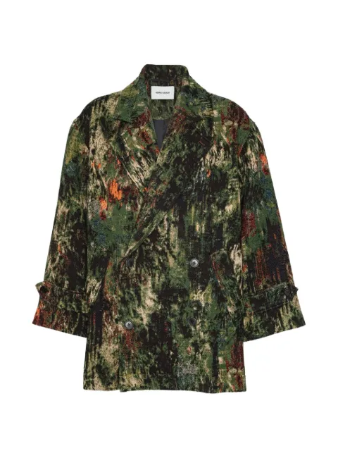 Henrik Vibskov Dimout jacquard coat Green AW26STUDM613