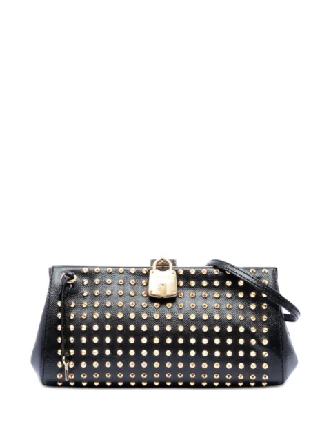 Burberry Pre-Owned 2000-2017 Studded Calfskin Padlock crossbody bag Black Q6DZDPIJYOA2W3KO