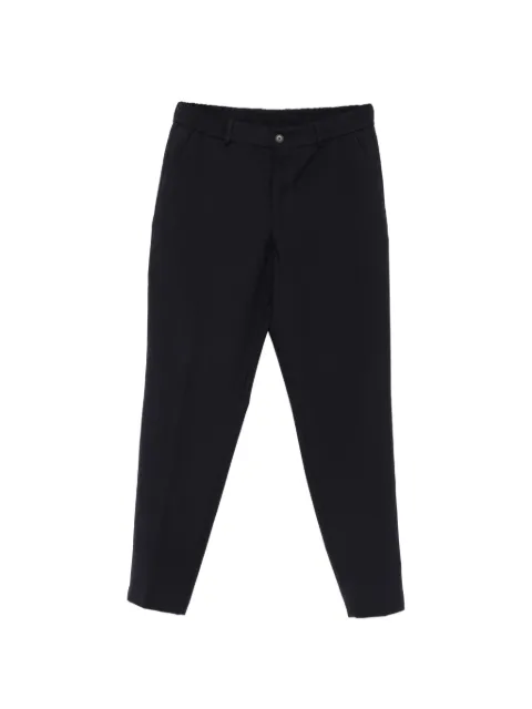 BOSS elasticated-waistband wool trousers Blue 50564687