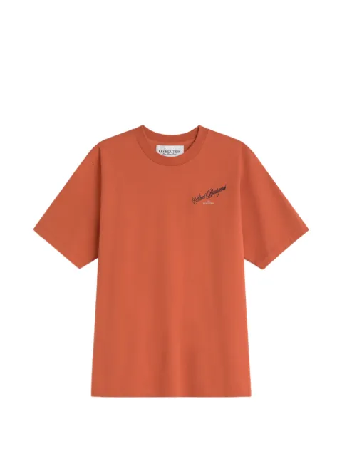 LES HÉRITIERS logo-print cotton T-shirt Orange SBTEE