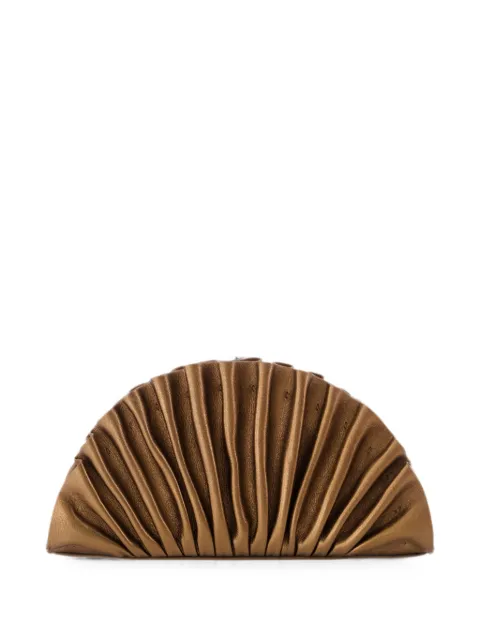 Cult Gaia Nala fan-pleated clutch bag Brown HDBCL1841LR3832