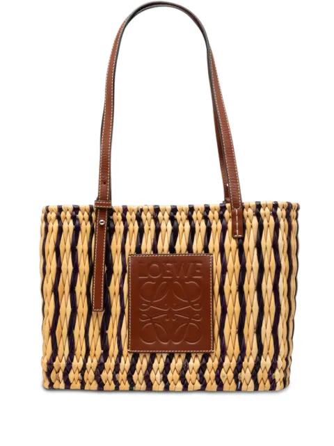 Loewe Pre-Owned 2020 Paulas Ibiza Small Raffia Anagram Square Basket tote bag Neutrals M8KQVUGTDJML7OV3