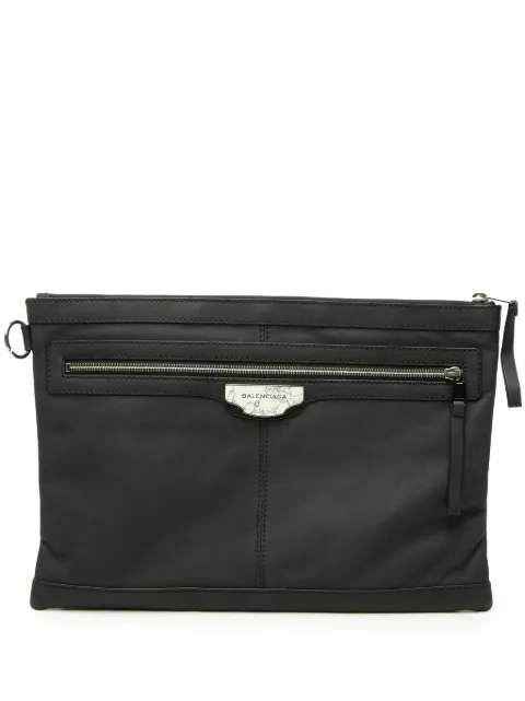 Balenciaga Pre-Owned 2015 Lambskin Marble Clip L clutch bag Black JVBVSYSAJX4WVTOP