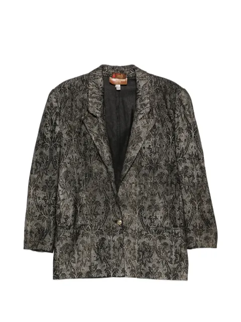 Roberto Cavalli Vintage 1980s damask-print blazer Grey RC900CCA