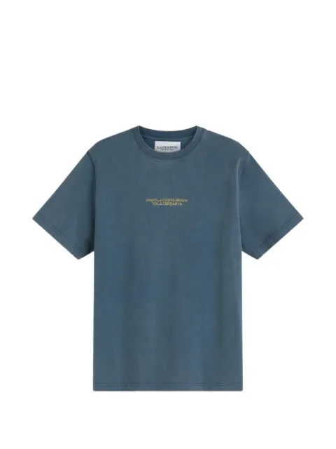 LES HÉRITIERS slogan-print T-shirt Blue ROOTSTEE
