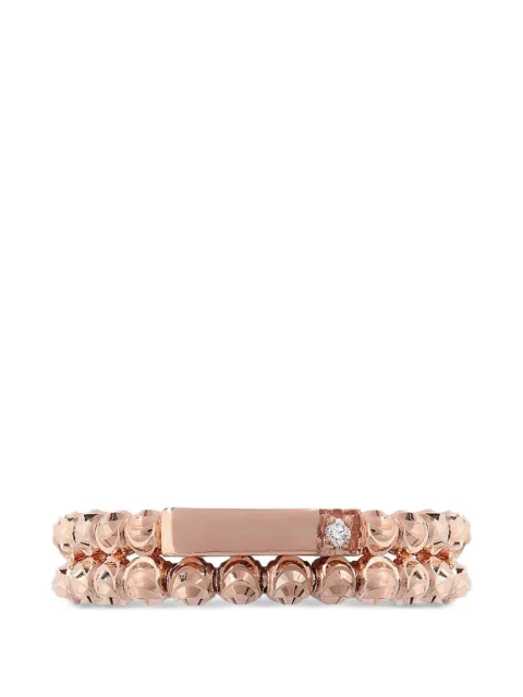 Officina Bernardi Moon two-row diamond ring Pink MOONANELLO2FILEINOROROSA18KT