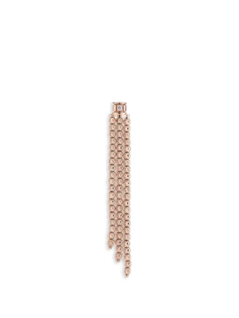 Officina Bernardi Moon three-row diamond drop earrings Pink MOONORECCHINI3FILEINOROROSA18KT