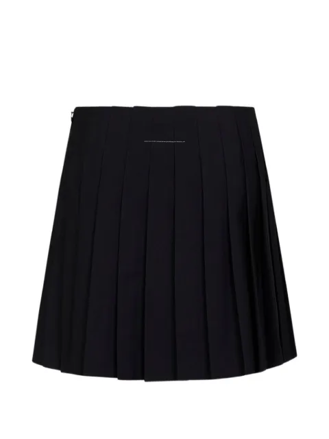 MM6 Maison Margiela pleated raw-cut mini skirt Black S52MC0024M35436899