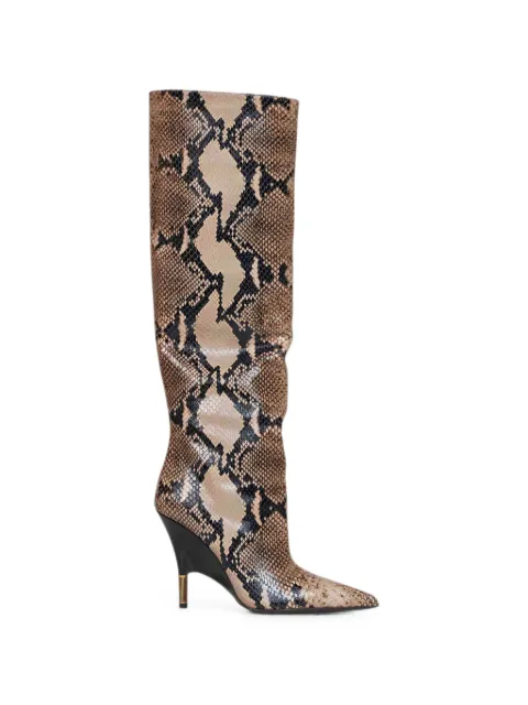 KHAITE Empire python-embossed boots Neutrals F1117803461