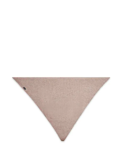 Brunello Cucinelli monili-embroidered triangular scarf Brown M12201879C077