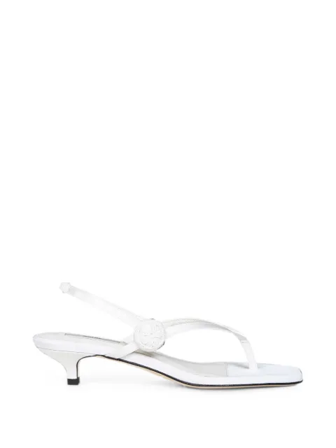 TOTEME crochet-appliqué thong sandals White 263WAS0351